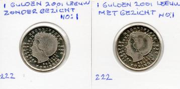 BEATRIX GULDEN 1MET GEZICHT 1 ZONDER GEZICHT 2001 MIS SLAG beschikbaar voor biedingen