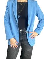 Linnen blazer H&M - Maat S, Blauw, Ophalen of Verzenden, Zo goed als nieuw, Jasje