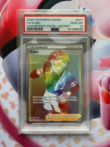 Pokemon Champion's Path Full Art Kabu Secret Rare PSA 10 beschikbaar voor biedingen