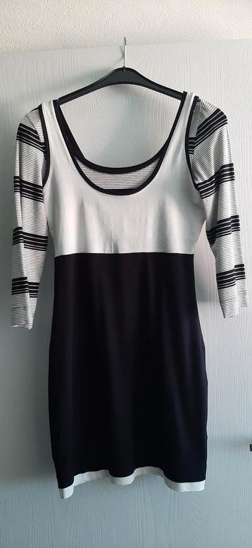 Chiarico tuniek/jurk, zwart/wit. Mt.L. Als nieuw. beschikbaar voor biedingen
