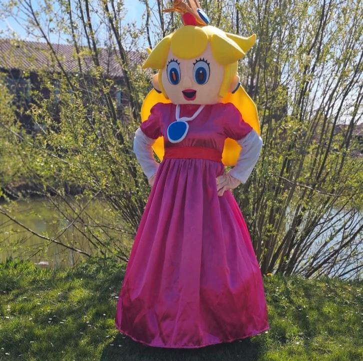 Prinses Peach Mascotte Pak Huren, Kleding | Dames, Carnavalskleding en Feestkleding, Ophalen of Verzenden