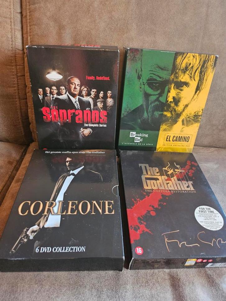 Misdaad Set: Sopranos, Breaking Bad, Godfather, Corleone., Cd's en Dvd's, Dvd's | Tv en Series, Zo goed als nieuw, Drama, Boxset