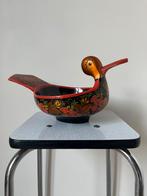 Vintage khokloma kom, 35x19,5x18cm. Boho bohemian folklore, Overige materialen, Gebruikt, Verzenden, Schaal of Schalen