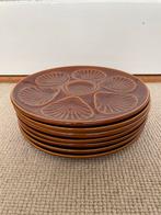 Vintage Franse Oesterborden - Set van 7, Ophalen, Gebruikt, Bord(en), Overige stijlen