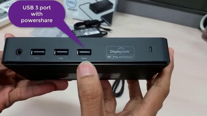 DELL D3100 Dockingstation USB 3.0 Ultra HD - Triple Video, Computers en Software, Dockingstations, Refurbished, Docking station