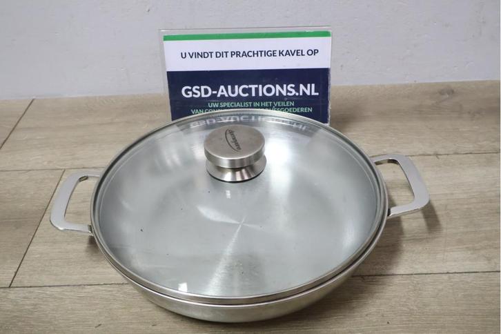Demeyere wok pan met deksel, Huis en Inrichting, Keuken | Potten en Pannen, Gebruikt, Wok, Ophalen of Verzenden