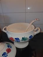 Boch boerenbont soep terrine met soeplepel, Ophalen of Verzenden, Aardewerk, Boerenbont, Schaal of Schalen