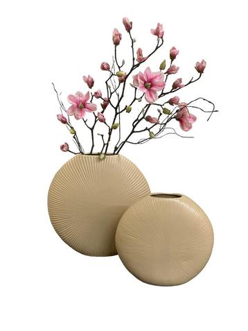 Vazenset Jada vensterbankvazen beige 2 stuks NIEUW! beschikbaar voor biedingen