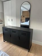 Zwart metalen dressoir, Huis en Inrichting, Kasten | Dressoirs, Ophalen, Gebruikt, 100 tot 150 cm, Metaal