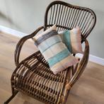 Rotan schommelstoel. 90 cm hoog vintage, Ophalen, Gebruikt, Bruin, Rotan boho