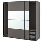 Ikea pax kast (zwart, 200x200x60), 200 cm of meer, Modern, Gebruikt, Met hangruimte