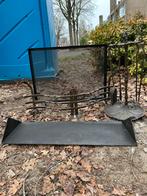 Complete antieke openhaard set, Ophalen, Zo goed als nieuw, Vrijstaande haard, Houthaard