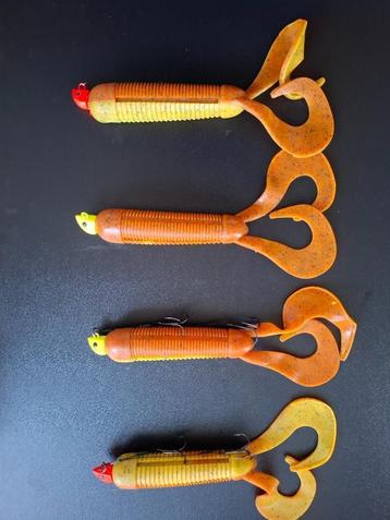 4 x Spro Giant Flapper 20 cm (Miuras Mouse) beschikbaar voor biedingen