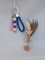 Beadable tassenhanger/sleutelhanger blauw-roze, Ophalen of Verzenden, Nieuw