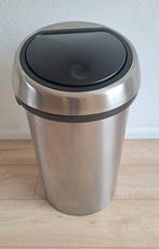 Brabantia touch bean  prullenbak 60 liter, Ophalen, 50 tot 75 cm, 40 liter of meer, Zo goed als nieuw