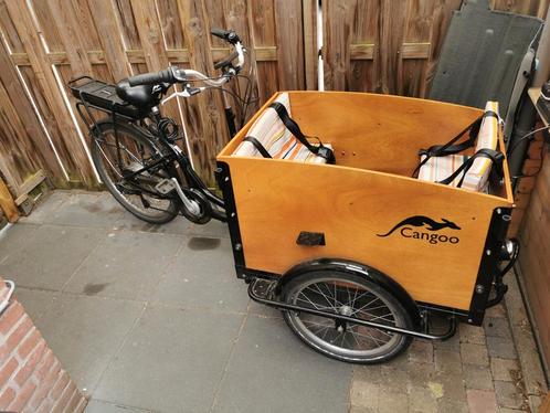 Leuke cangoo travel bakfiets +/- 4 jaar oud, Fietsen en Brommers, Fietsen | Bakfietsen, Gebruikt, Overige merken, 4 kinderen of meer