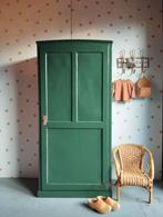 Vintage eendeurskast / smalle kast / 1 deurs kledingkast, 50 tot 70 cm, 105 cm of meer, Ophalen of Verzenden, 100 cm of meer