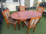 Klassieke Kersenhouten Eethoek met 4 Stoelen, Ophalen of Verzenden, Gebruikt, Minder dan 4 stoelen