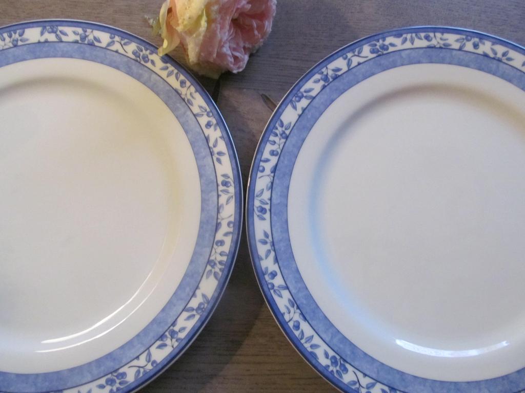 2 Wedgwood Home Indigo Diner Borden, Huis en Inrichting, Keuken | Servies, Keramiek, Ophalen of Verzenden, Zo goed als nieuw, Bord(en)