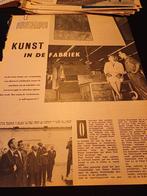 Artikel kunst in de fabriek Peter Stuyvesant Zevenaar 1960, Ophalen of Verzenden, Knipsel(s)