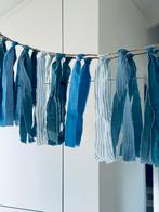 Lintjes slinger - tasselslinger - stoffenslinger - blauw, Ophalen of Verzenden, Nieuw, Wanddecoratie