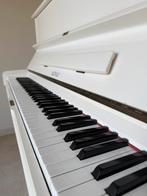Prachtige witte piano en kruk, Ophalen, Gebruikt, Wit