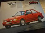 Brochure Ford Escort RS Turbo & XR3i 1986, Ophalen of Verzenden, Zo goed als nieuw, Ford