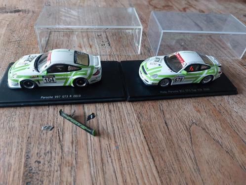 2x Spark 1:43 Porsche 997 GT3 team Pinta, Hobby en Vrije tijd, Modelauto's | 1:43, Gebruikt, Auto, Overige merken, Ophalen of Verzenden