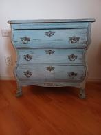 Brocant Buikkastje Lichtblauw met Mooi Beslag, Ophalen