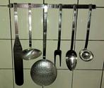 Vintage lepelrek hamerslag, Gero Zilmeta, 7 delig, Ophalen, Zo goed als nieuw, Rvs of Chroom, Vaatwasserbestendig