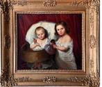 DUITS== twee kinderen==William Kemlein 1818-1900, Antiek en Kunst, Ophalen