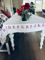 Antiek frans geborduurd tafelkleed 265 Lx185 c cm br en lang, Antiek en Kunst, Ophalen