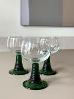 3x Vintage Luminarc Roemer wijnglazen – groen, Ophalen of Verzenden, Zo goed als nieuw, Overige typen