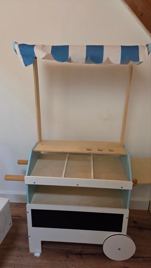Houten Speelwinkel / Winkelwagen, Ophalen of Verzenden, Gebruikt, Hout, Speelkeuken-accessoire