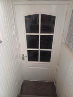 Witte binnendeur met glas, Doe-het-zelf en Verbouw, Ophalen, Gebruikt, Minder dan 80 cm, Binnendeur