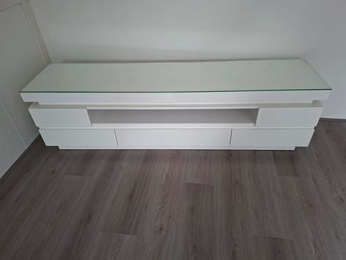 Wit TV Meubel met LED Verlichting 175 x 50,5 x 40, Huis en Inrichting, Kasten | Televisiemeubels, Gebruikt, Minder dan 100 cm
