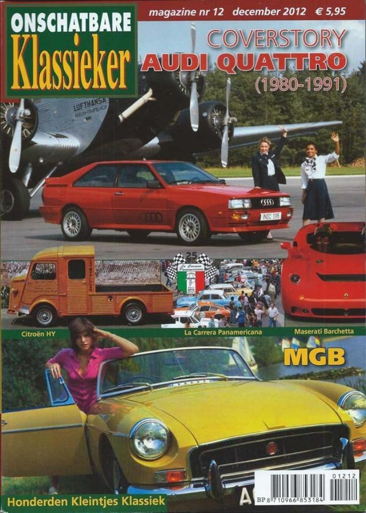 OK 12 2012 : Audi Quattro Coupe - Mazda RX7 - Citroen HY, Boeken, Auto's | Folders en Tijdschriften, Gelezen, Algemeen, Ophalen of Verzenden