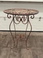 Brocante tuintafel statafel bartafel - H102cm - Nieuw!, Ophalen, Nieuw, Rond, Metaal