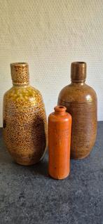 Oude bruine kruiken jenever drank, Ophalen of Verzenden