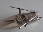 Miniatuur zilver BC12 catamaran +peddels zilveren miniaturen, Antiek en Kunst, Verzenden, Zilver