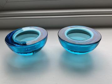 Iittala Ballo waxinelichthouders lichtblauw (2 stuks) beschikbaar voor biedingen