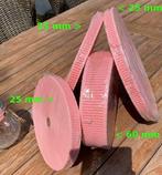 SIERBAND TASSENBAND GEWEVEN RUIT ROZE 60 MM NIEUW, -, -, Nieuw, Ophalen of Verzenden