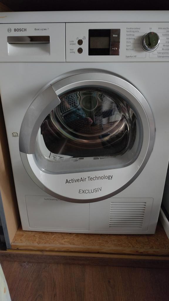 Bosch droger EcoLogixx7, in zeer goede staat, Witgoed en Apparatuur, Wasmachines, Gebruikt, Voorlader, 6 tot 8 kg, 85 tot 90 cm