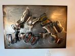 Schilderij met vlinders, Antiek en Kunst, Kunst | Schilderijen | Abstract, Ophalen of Verzenden
