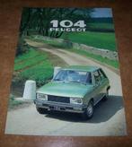 brochure Peugeot 104 ZS Coupé  1979, Peugeot, Ophalen of Verzenden, Zo goed als nieuw