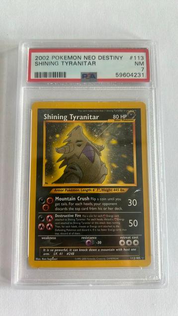 Shining tyranitar psa 7 beschikbaar voor biedingen