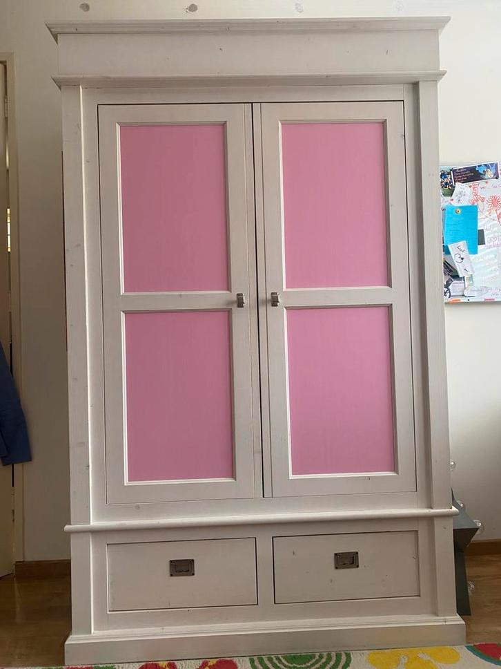 Leuke meidenkast met lades en legplanken, Antiek en Kunst, Antiek | Meubels | Kasten, Ophalen