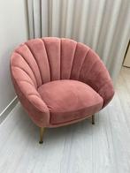 Roze suede kuipstoel, Huis en Inrichting, Fauteuils, Ophalen, Zo goed als nieuw, Minder dan 75 cm, 75 tot 100 cm