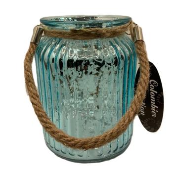 VAASJE JINGA /WINDLICHT PAREL TURQUOISE 14,5 CM Nieuw beschikbaar voor biedingen
