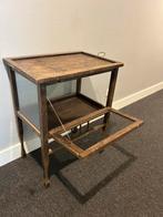 Vintage ‘theekastje’, Ophalen, Gebruikt, 50 tot 100 cm, Glas